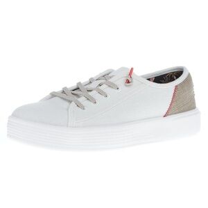 Hey Dude Women’s Cody Craft Linen White 10 Wide Slip-on Sneakers